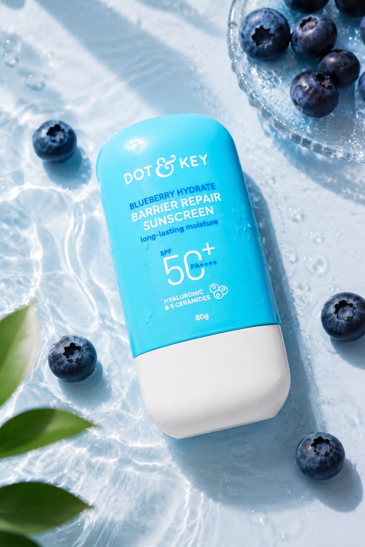 DOT & KEY Blueberry Hydrate Barrier Repair Sunscreen Spf 50+, Pa++++ 80gm