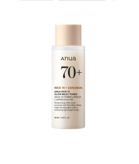 Anua rice 70 glow milky toner 40ml
